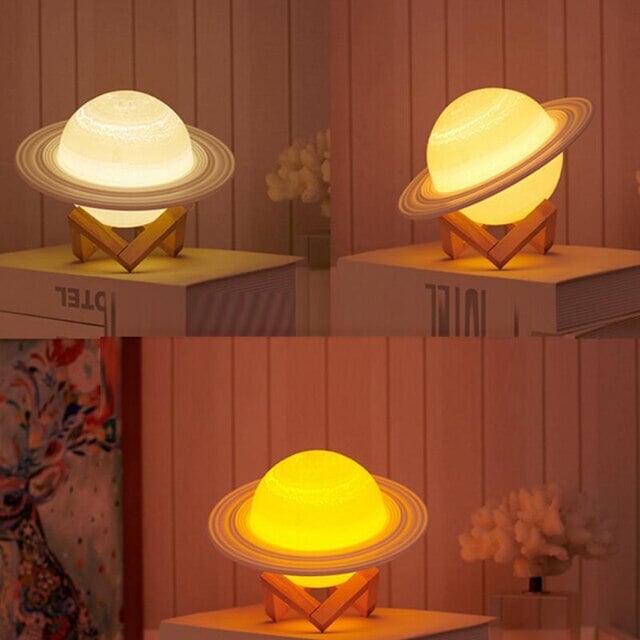 Saturn Table Lamp-Enchanted peach