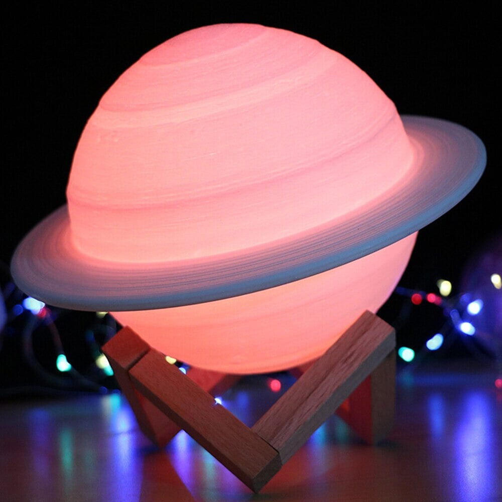 Saturn Table Lamp-Enchanted peach