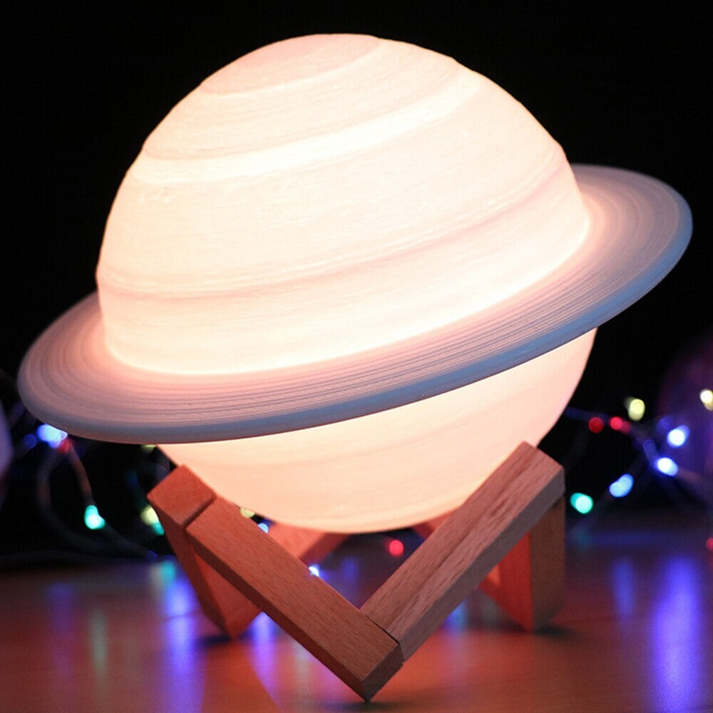 Saturn Table Lamp-Enchanted peach