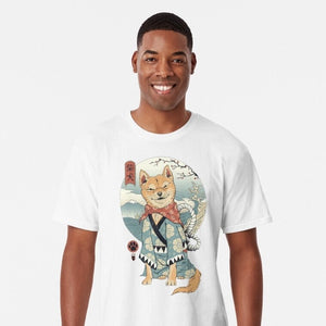 Shiba Inu in Kimono Tee-Enchanted peach