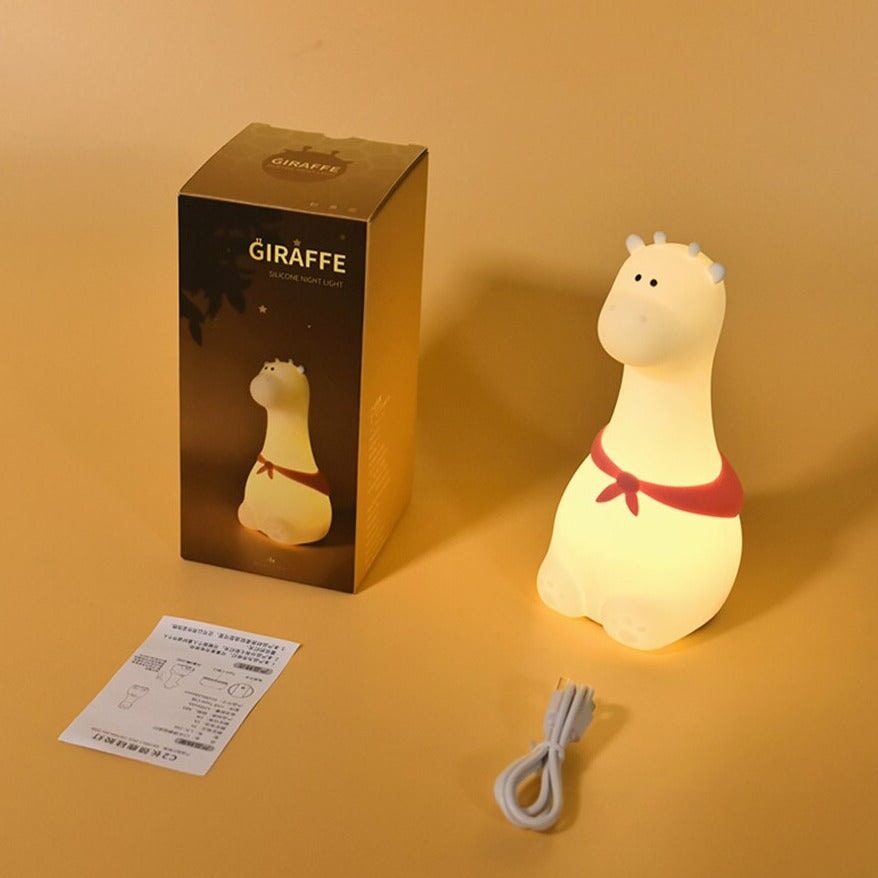 Sitting Cute Giraffe LED Night Light-Enchanted peach