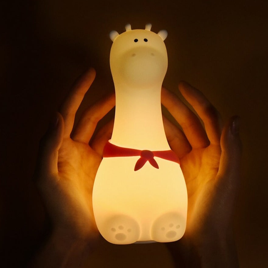 Sitting Cute Giraffe LED Night Light-Enchanted peach