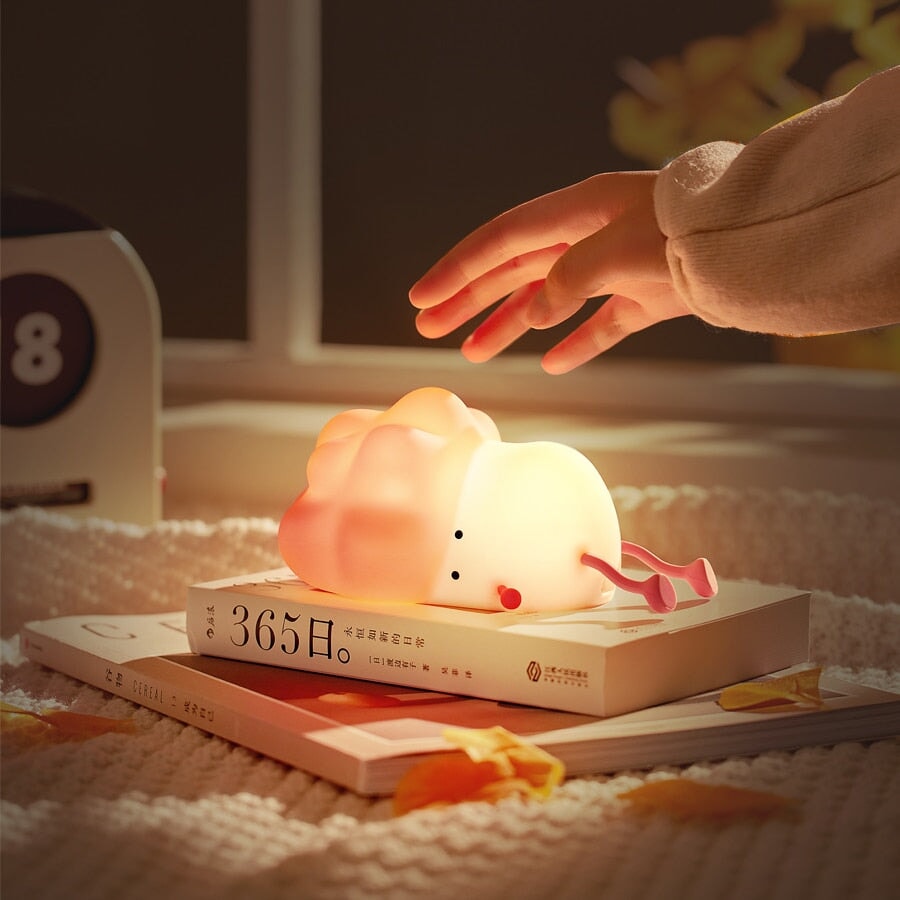 Sleeping Broccoli LED Night Light-Enchanted peach