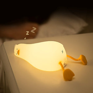 Sleeping Duck LED Night Light-Enchanted peach