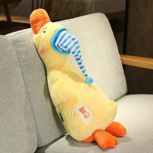 Sleepy Fluffy Duck Plushie-Enchanted peach