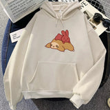 Sleepy Sloth Red Bunny Unisex Hoodie-Enchanted peach