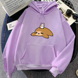 Sloth & Hamster Besties Unisex Hoodie-Enchanted peach