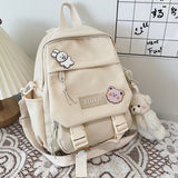 Small Cute Bear Friend Backpack & Sidebag-Enchanted peach