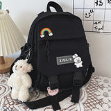 Small Cute Bear Friend Backpack & Sidebag-Enchanted peach