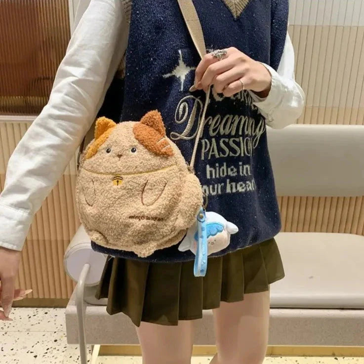 Small Kawaii Cat Shoulder Bag Collection-Enchanted peach