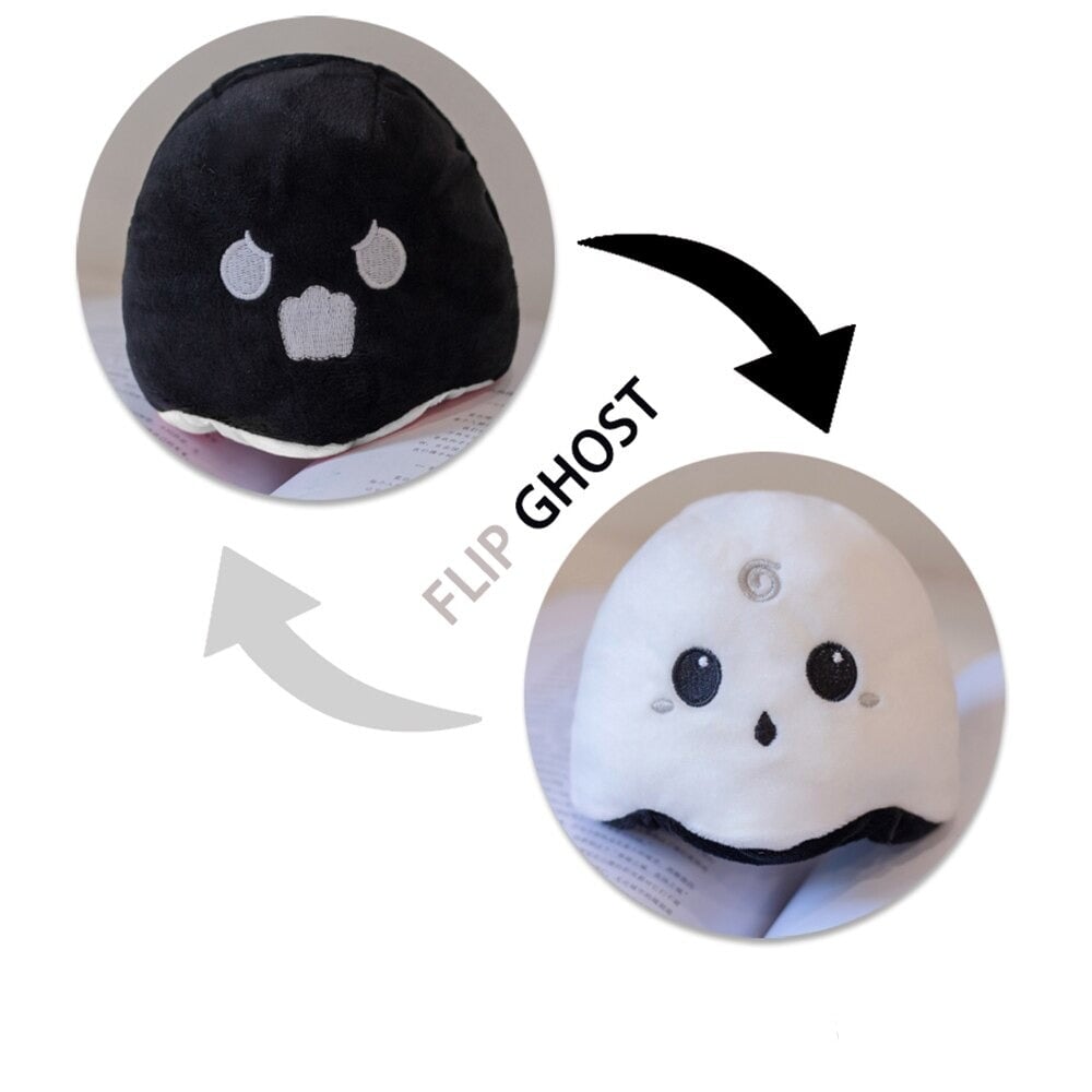 Small Reversible Ghost Plushies-Enchanted peach