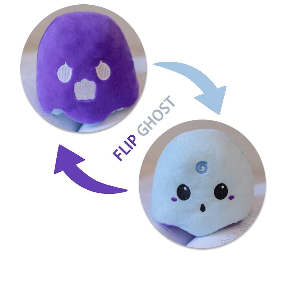 Small Reversible Ghost Plushies-Enchanted peach