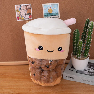 Smiling Boba Dessert Plushie-Enchanted peach