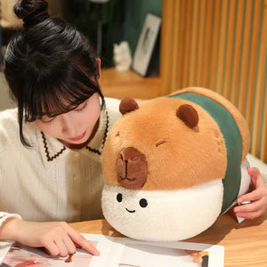 Smiling Capybara Onigiri Plush-Enchanted peach