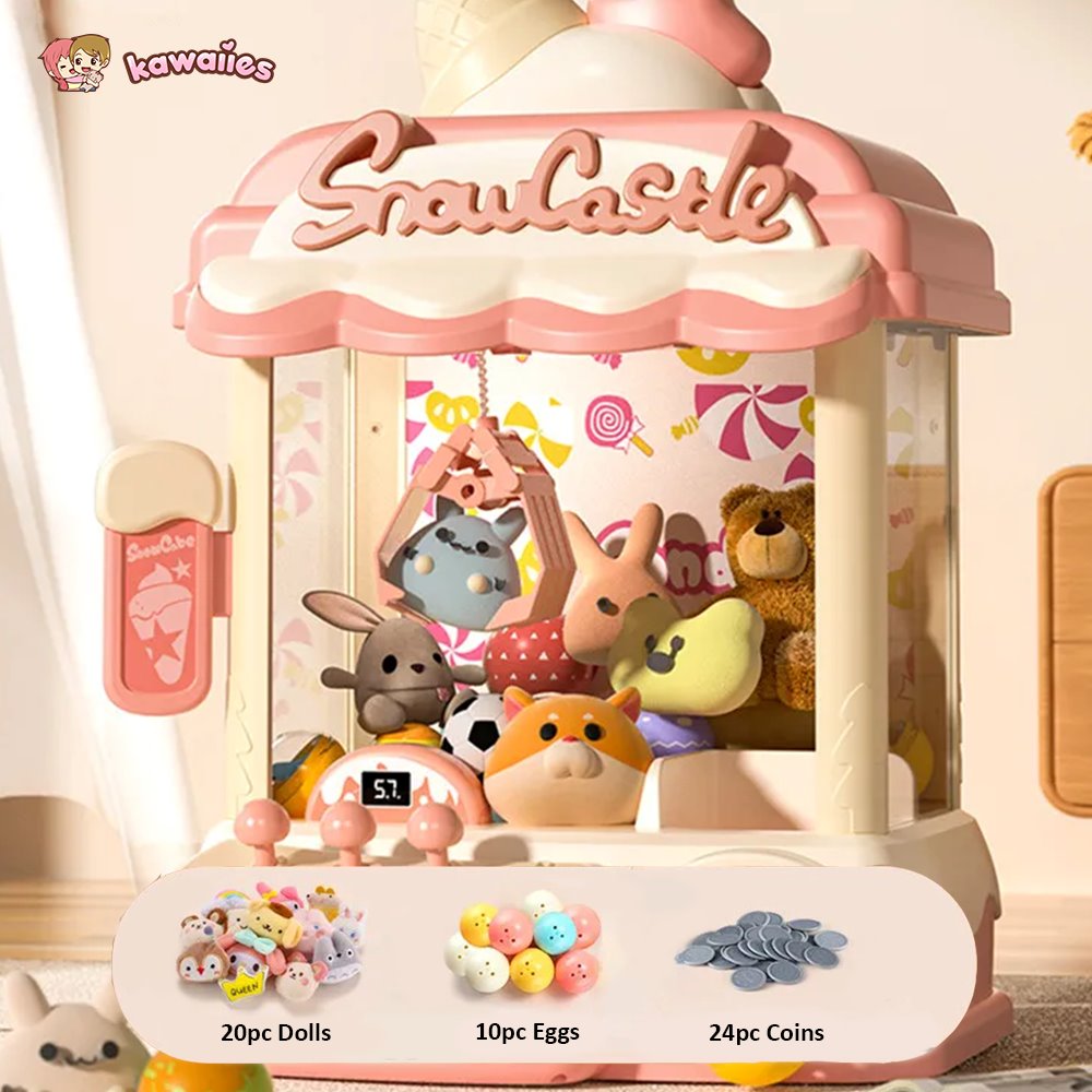 Snow Castle Ice Cream Mini Claw Machine-Enchanted peach