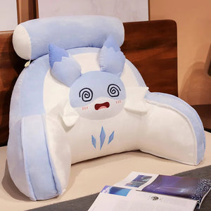 Sofi the Cute Baby Blue Hybrid Dragon Cushion Seat-Enchanted peach