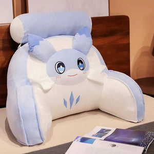 Sofi the Cute Baby Blue Hybrid Dragon Cushion Seat-Enchanted peach