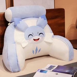 Sofi the Cute Baby Blue Hybrid Dragon Cushion Seat-Enchanted peach