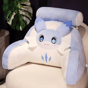 Sofi the Cute Baby Blue Hybrid Dragon Cushion Seat-Enchanted peach