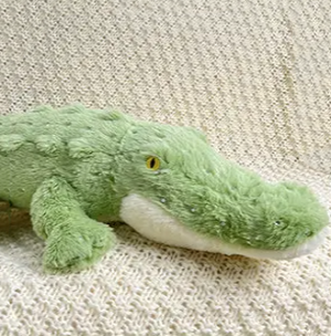 Soft Fluffy Green Crocodile Plush Toy-Enchanted peach