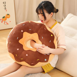 Soft Pastel Donut Cushion Plushies Collection-Enchanted peach