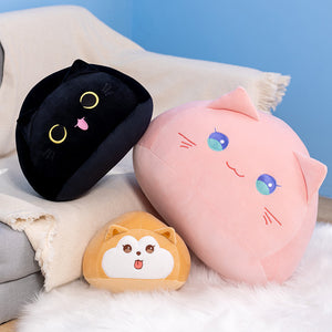 Soft Pebble Cats & Dog Animal Plushies Collection-Enchanted peach