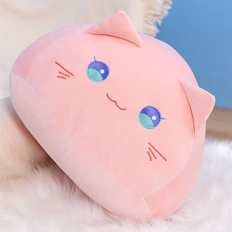 Soft Pebble Cats & Dog Animal Plushies Collection-Enchanted peach