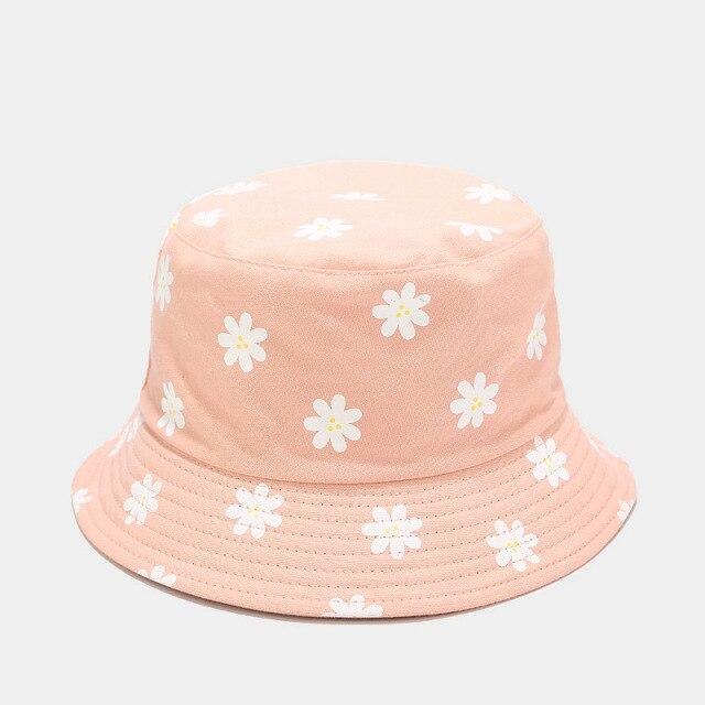 Spring Daisy Bucket Hat-Enchanted peach