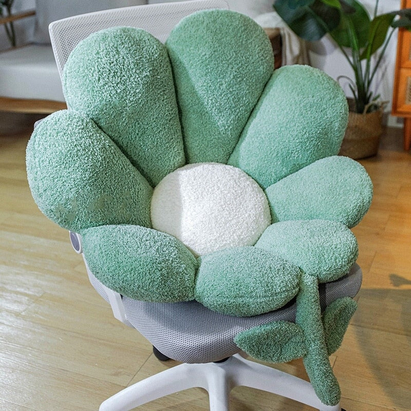 Spring Flower Pillow Seat-Enchanted peach