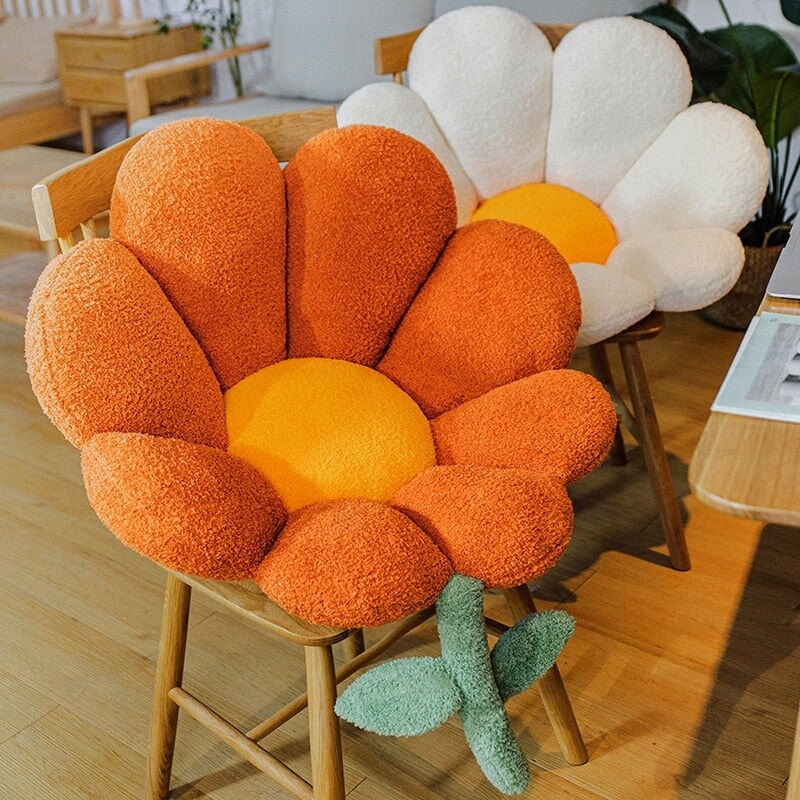 Spring Flower Pillow Seat-Enchanted peach