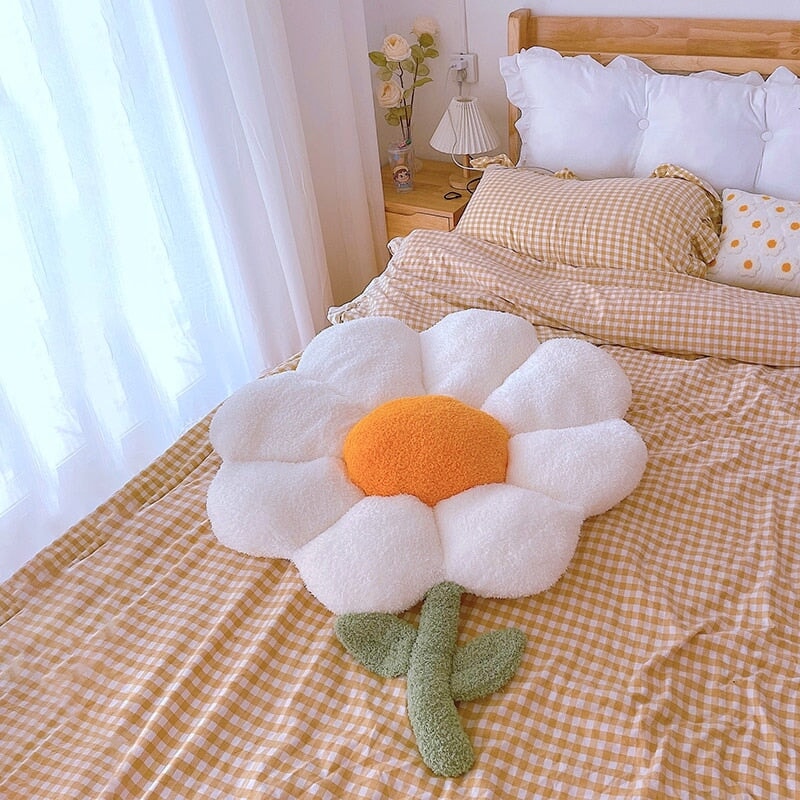 Spring Flower Pillow Seat-Enchanted peach