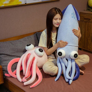 Squiddy & Diddly the Squid Plushies-Enchanted peach