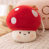 Squishy Mushroom Friends Plushie Keychains-Enchanted peach