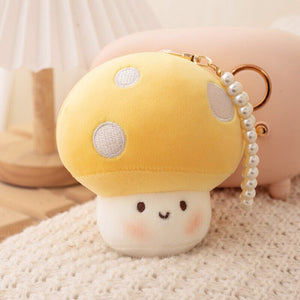 Squishy Mushroom Friends Plushie Keychains-Enchanted peach