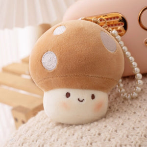 Squishy Mushroom Friends Plushie Keychains-Enchanted peach