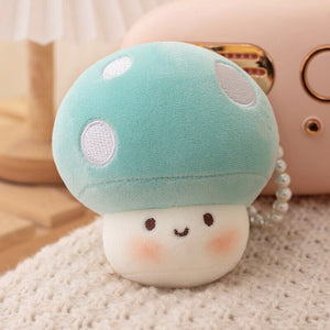 Squishy Mushroom Friends Plushie Keychains-Enchanted peach