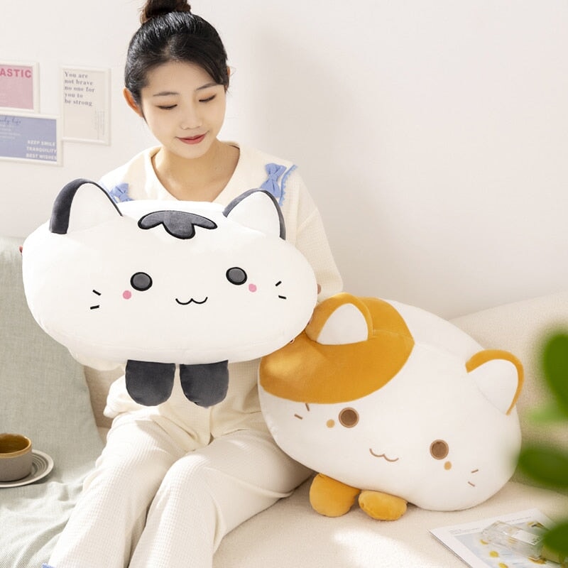 Squishy Sweet Cat Pillow Plushie-Enchanted peach