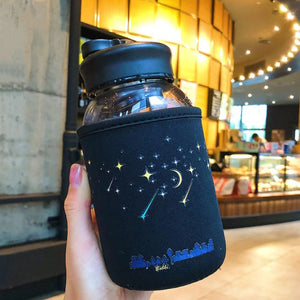 Starry Night Water Bottle-Enchanted peach