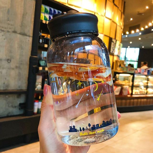 Starry Night Water Bottle-Enchanted peach