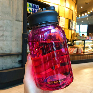 Starry Night Water Bottle-Enchanted peach