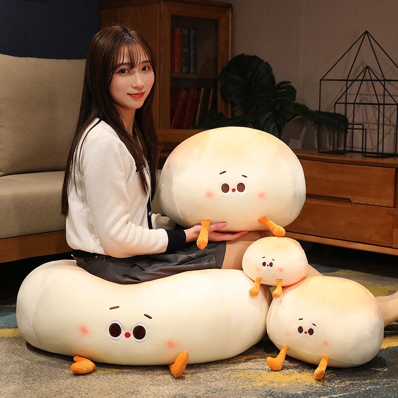 Steamed Round Stuffed Bao Bun Plushie-Enchanted peach