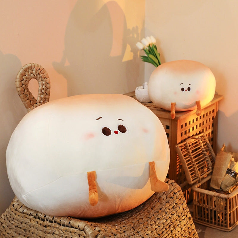 Steamed Round Stuffed Bao Bun Plushie-Enchanted peach