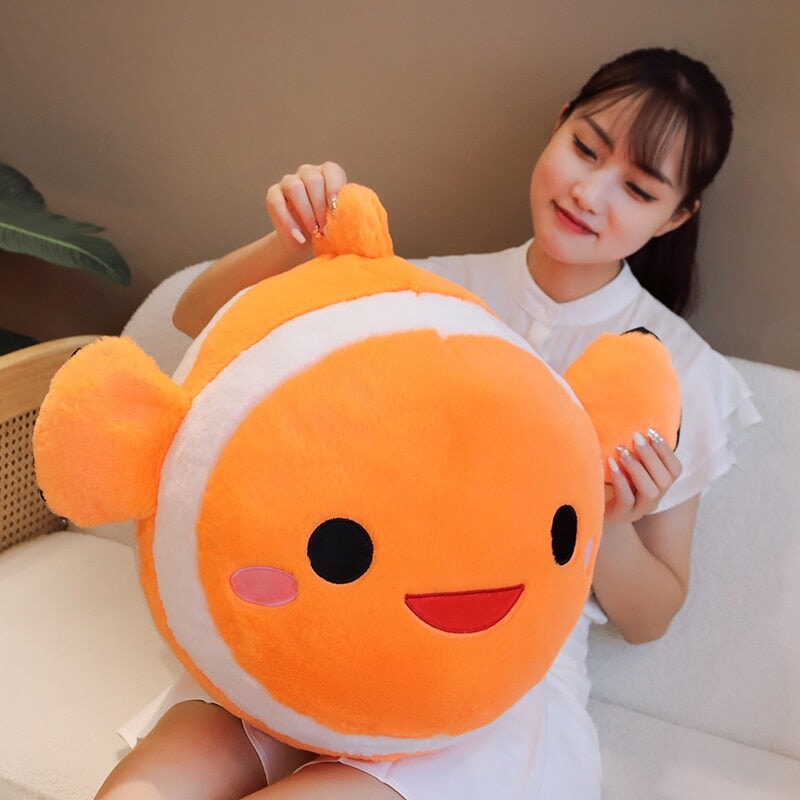 Stripes the Cute Clownfish Plush-Enchanted peach