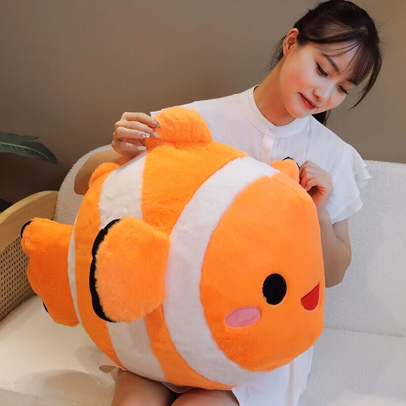 Stripes the Cute Clownfish Plush-Enchanted peach