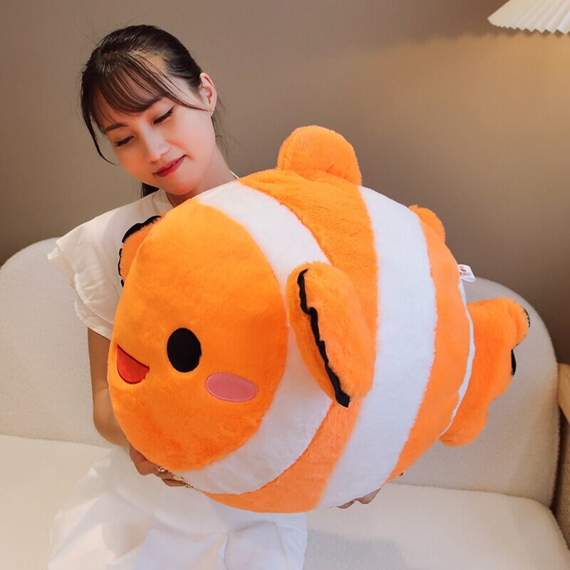 Stripes the Cute Clownfish Plush-Enchanted peach