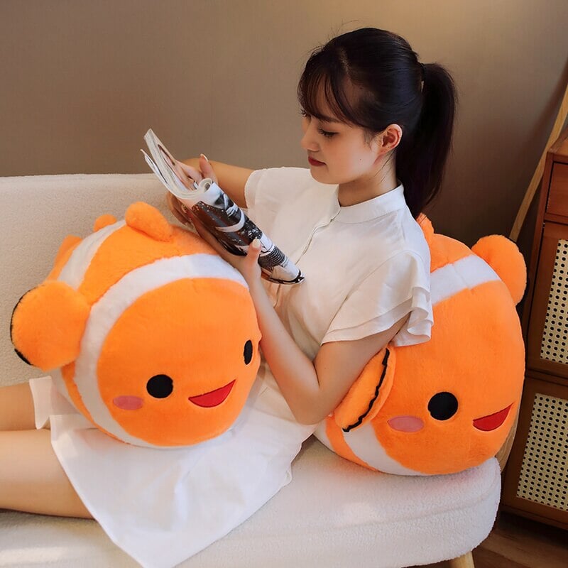 Stripes the Cute Clownfish Plush-Enchanted peach