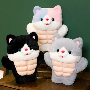 Strong Muscle Cat Plushie-Enchanted peach