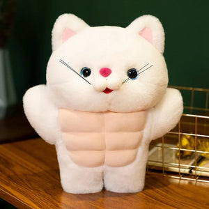 Strong Muscle Cat Plushie-Enchanted peach