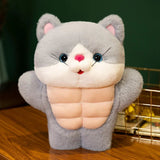 Strong Muscle Cat Plushie-Enchanted peach