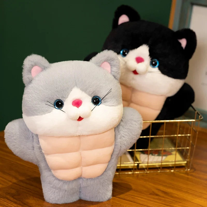 Strong Muscle Cat Plushie-Enchanted peach